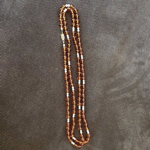 Etsy Raw Amber Beaded Necklace With Golden Hooked Clasp - Picture 9 of 16